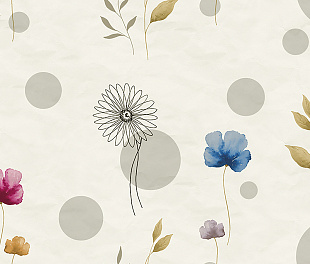 Виниловые обои Satin Flowers IV Z66886 Панно Zambaiti (Satin Flowers IV) (1*1) 5,10х3 винил на флизелине