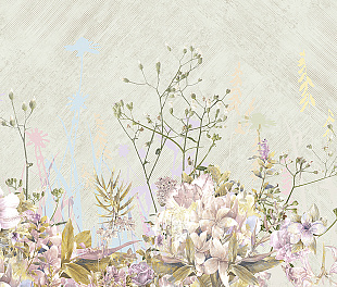 Виниловые обои Satin Flowers IV Z66879 Панно Zambaiti (Satin Flowers IV) (1*1) 5,10х3 винил на флизелине