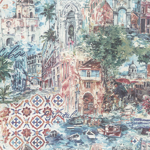 KM6604 Обои Kerama Marazzi (Reflection/Azulezu/Impression/Jungle/Exotik/Oasis) (1*4) 10,05*1,06 винил на флизелине
