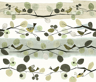 Виниловые обои Satin Flowers IV Z66893 Панно Zambaiti (Satin Flowers IV) (1*1) 5,10х3 винил на флизелине
