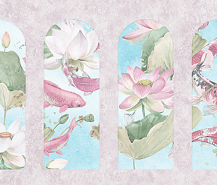 Виниловые обои Satin Flowers IV Z66869 Панно Zambaiti (Satin Flowers IV) (1*1) 5,10х3 винил на флизелине