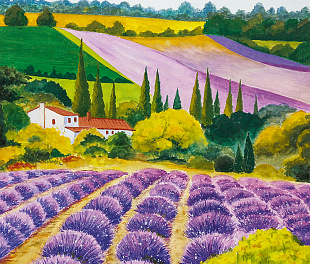 35642 Панно Marburg (Gloockler Pompoos Provence) (1*6) 2,70x2,12 винил на флизелине