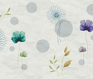 Виниловые обои Satin Flowers IV Z66885 Панно Zambaiti (Satin Flowers IV) (1*1) 5,10х3 винил на флизелине