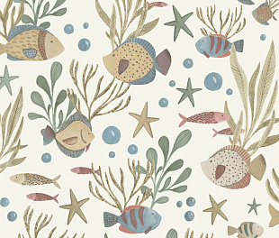 Виниловые обои Little Dreamers LD 3320 Обои Grandeco (Little Dreamers) (1*12) 10,05х0,53 винил на флизелине