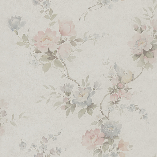 Z66857 Обои Zambaiti (Satin Flowers IV) (1*12) 10,05х0,53 винил на флизелине