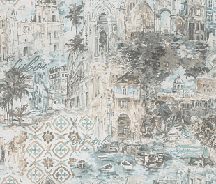 Виниловые обои REFLECTION/AZULEZU/IMPRESSION/JUNGLE/EXOTIK/OASIS KM6603 Обои Kerama Marazzi (Reflection/Azulezu/Impression/Jungle/Exotik/Oasis) (1*4) 10,05*1,06 винил на флизелине