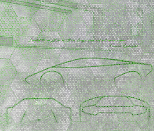 Виниловые обои Lamborghini II 90058 Панно Zambaiti (Lamborghini II) (1*1) 3,30x3,00 винил на флизелине