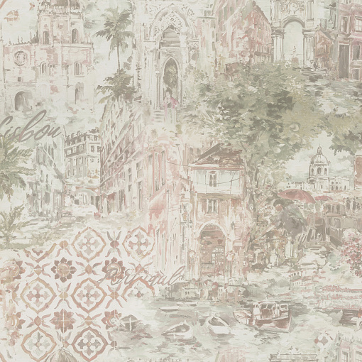 KM6602 Обои Kerama Marazzi (Reflection/Azulezu/Impression/Jungle/Exotik/Oasis) (1*4) 10,05*1,06 винил на флизелине