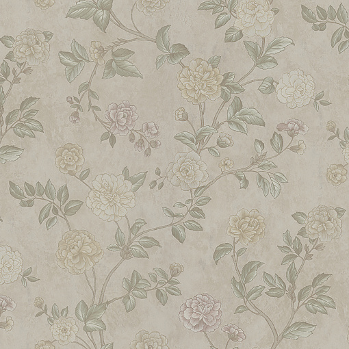 Z66801 Обои Zambaiti (Satin Flowers IV) (1*12) 10,05х0,53 винил на флизелине
