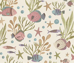 Виниловые обои Little Dreamers LD 3318 Обои Grandeco (Little Dreamers) (1*12) 10,05х0,53 винил на флизелине